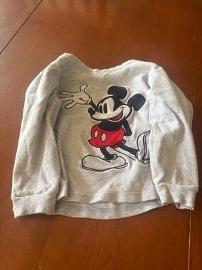 Disney Light Gray Sweatshirt with Red Tag and Black Script